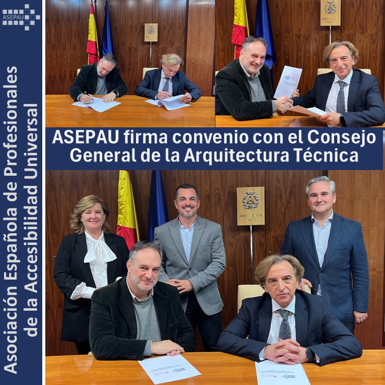 asepau's tweet photo. Hermos firmado un convenio con el Consejo General de la Arquitectura Técnica de España, CGATE para impulsar la accesibilidad en la edificación.
Estamos muy contentos de este paso adelante que pronto traerá buenos frutos.
Toda la info aquí 👇 
https://t.co/99uOWMoiQp https://t.co/S4e73RpxyN