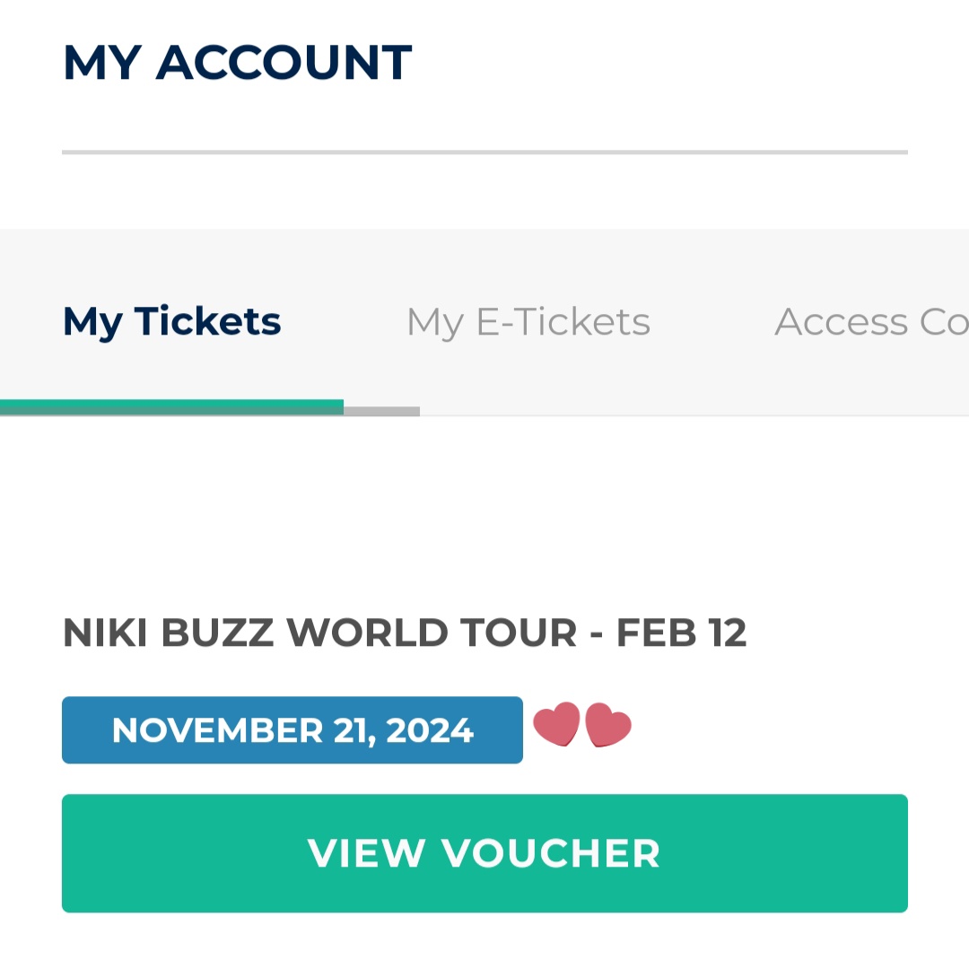 gapzcart's tweet photo. hello friends! is it normal na mawala yung ticket sa smticket website (attached pic) once claimed na yung physical ticket for the event? tysm 🥹 

it's my first time securing tix online 😵‍💫
#NIKIWorldTourPH https://t.co/ani69ydlqE