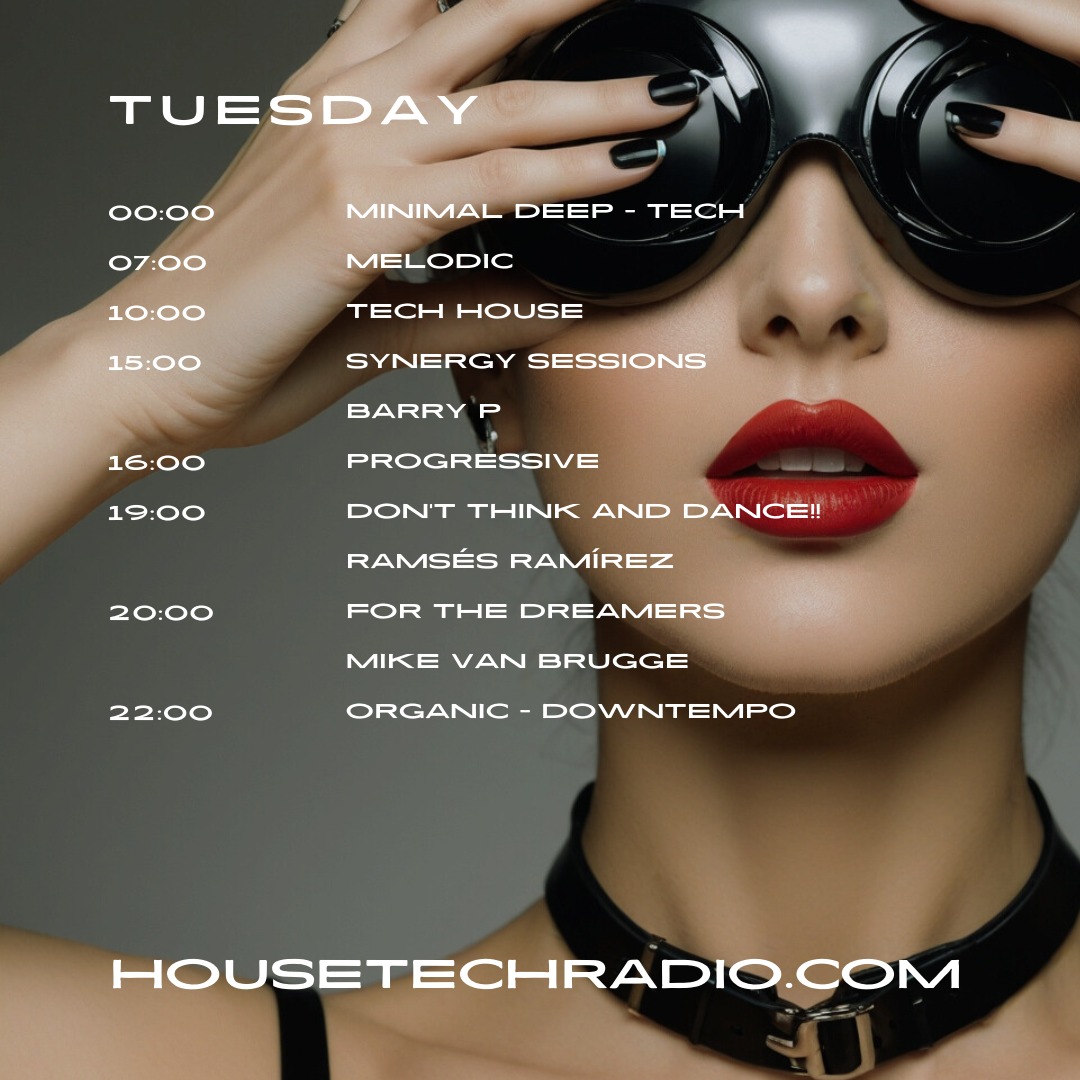 Tuesdays schedule for the world famous HTR 🎧🎶