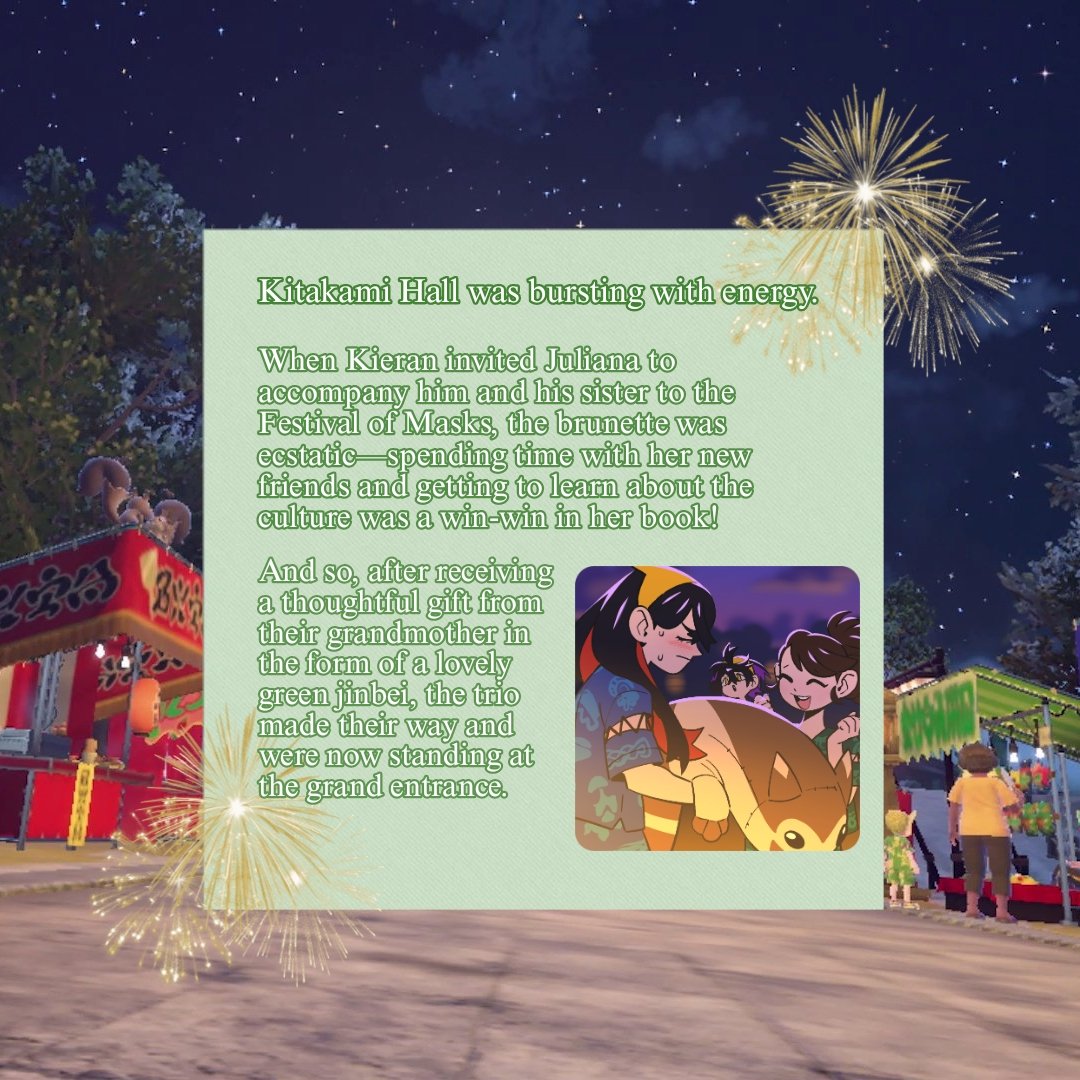 alice ᯓ★ (@taruchinator) on Twitter photo “Before The Fireworks” A Pokémon ScarVi Fanfic
✨ General Audiences
✨ 3k Words
✨ Written for the <a href="/StellarZine/">A Stellar Adventure - A Pokemon Scarvi DLC Zine</a>!
I'm incredibly happy to finally get to share the piece I wrote for the Pokémon ScarVi DLC Zine—feat. spot art by @/aatom87 (tumblr)!
✨ archiveofourown.org/works/60856396 “Before The Fireworks” A Pokémon ScarVi Fanfic
✨ General Audiences
✨ 3k Words
✨ Written for the <a href="/StellarZine/">A Stellar Adventure - A Pokemon Scarvi DLC Zine</a>!
I'm incredibly happy to finally get to share the piece I wrote for the Pokémon ScarVi DLC Zine—feat. spot art by @/aatom87 (tumblr)!
✨ archiveofourown.org/works/60856396