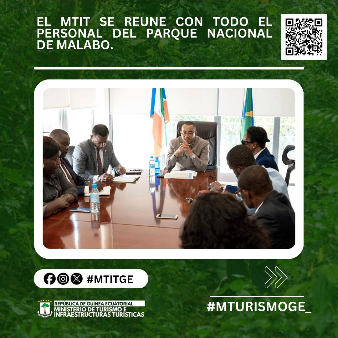 MTurismoGE_'s tweet photo. Un equipo del MTIT encabezado por el Excmo. Sr.  @APOB__ visitó el @ParqueMalabo donde fueron recibidos por el Director Gerente de este lugar turístico junto al personal. Dicha visita tenía como principal objetivo, presentarles al nuevo equipo que lidera el MTIT. https://t.co/1YDU9B22tV