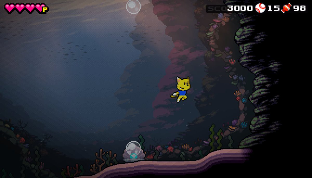 🐠🦈Under the sea 🐙🐟
#eclipsethecat #gamedev #indiedev #pixelart #platormer #pixelart #pixel
