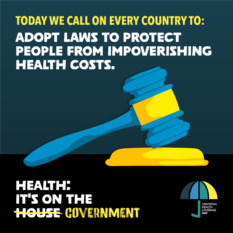 UHC2030's tweet photo. To protect everyone from financial hardship in accessing health care, governments must adopt and implement laws to shield people from impoverishing health costs.
#FinancialProtection101 https://t.co/hVIqFaJExm
