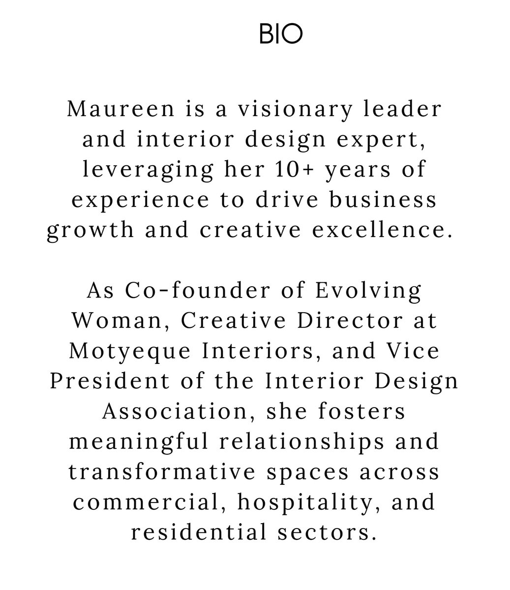 the_idau's tweet photo. Meet Maureen! Our IDAU Vice President and Creative Director of Motyeque256✨ 

From elegant furniture to unique decor accents, they have everything you need to create the most perfect space! #InteriorDesign #IDAU https://t.co/Yy2Q6dtvuk