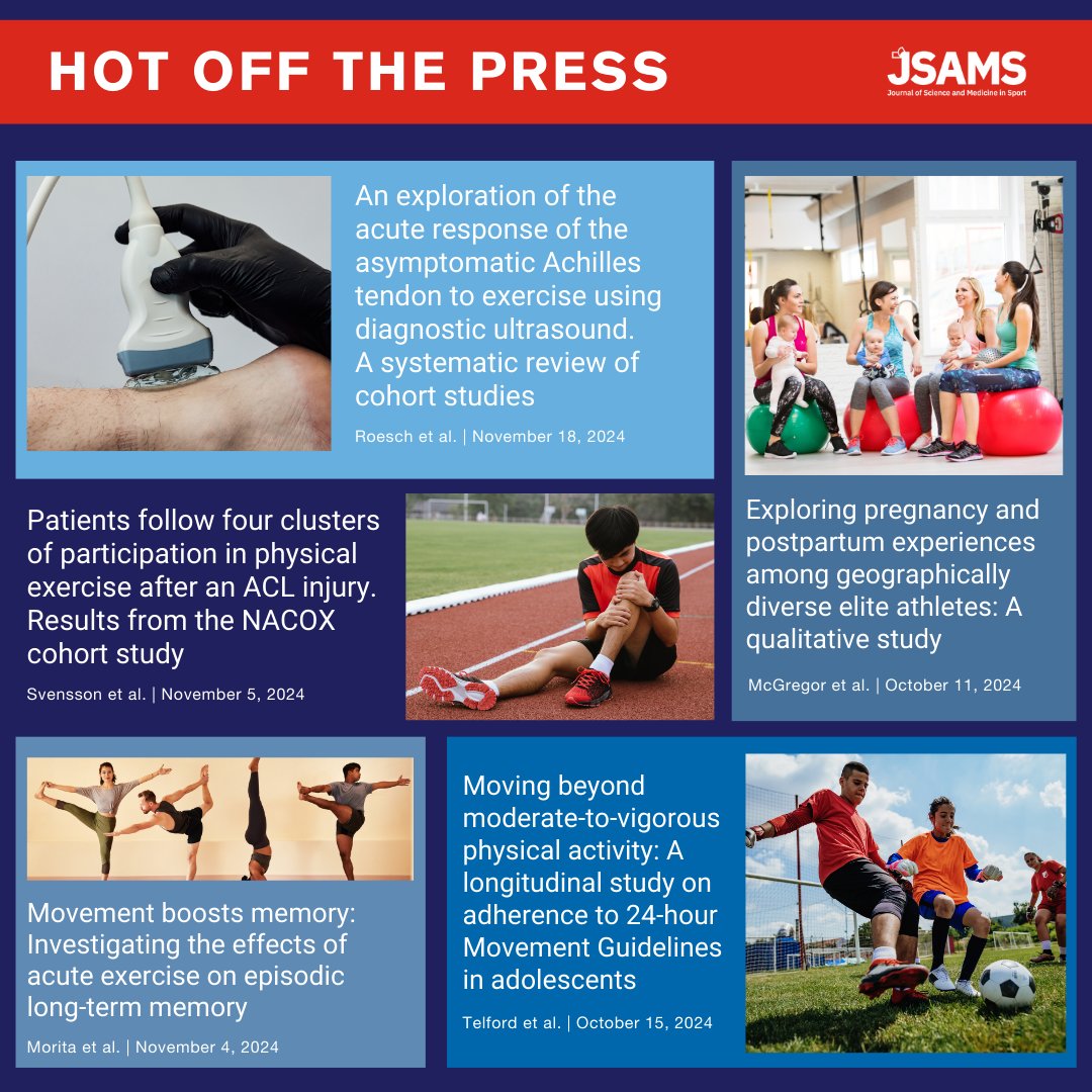 _JSAMS's tweet image. Hot Off The Press 💻

Check out the latest articles, all available through open access on the JSAMS website.
👀 jsams.org/inpress 

#medicaljournal #researcharticles #sportsmedicine