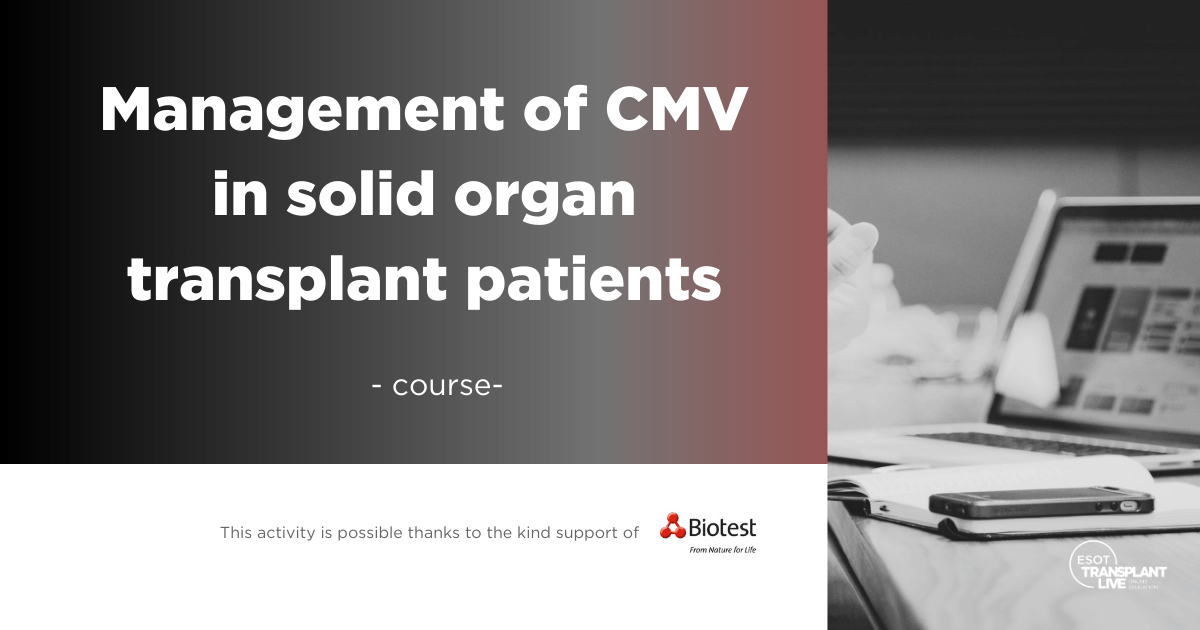 🎥 Missed our CMV course? Rewatch the Management of CMV in Solid Organ Transplant Patients course - expertly crafted by ESOT Education, <a href="/LuPoten/">lupoten</a> &amp; <a href="/lucatoti74/">Luca Toti</a>, and sponsored by Biotest. 🌍
📌 Vital for improving transplant outcomes, this series aligns with ESOT’s mission to