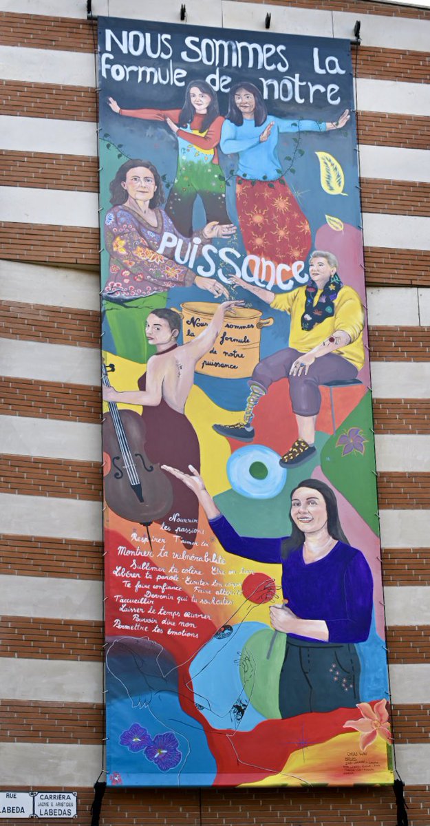jlmoudenc's tweet photo. Nous avons inauguré une fresque pour donner de la visibilité à la lutte contre les violences faites aux femmes et de l’écho à la parole des femmes victimes. 

La fresque « l’Art de se relever » réalisée par l’artiste Chuu WAI de l’association « Expose », est exposée sur la façade du Théâtre de la Cité du 25 au 30 novembre.

Parce qu’une journée annuelle ne saurait suffire pour mener ce combat, nous avons mis en place des dispositifs et accompagnons des associations qui œuvrent tout au long de l’année. A ce titre, un village présente toutes ces actions et nos partenaires au square Charles de Gaulle.

Je vous donne rendez-vous, aujourd’hui à 18h30, place des Carmes, pour marcher contre les violences faites aux femmes !

#ArretonsLesViolences