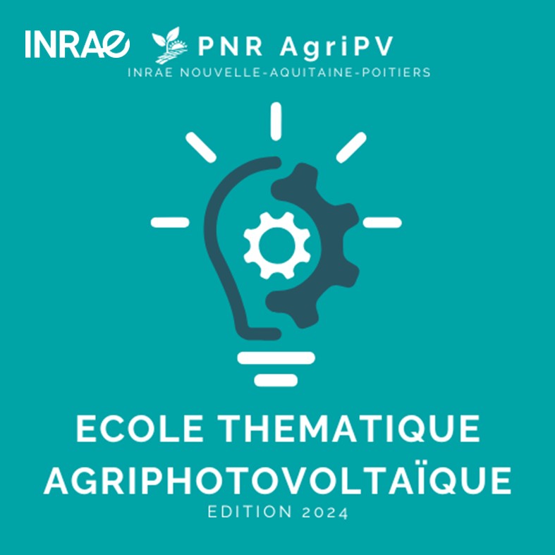 Quels sont les enjeux et les pratiques en #agriphotovoltaïsme ? <a href="/INRAE_France/">INRAE</a> et ses partenaires du Pôle national de recherche en agriPV proposent une école thématique pour les acteurs et actrices de cette filière, du 26 au 29 novembre 2024 à Chasseneuil-du-Poitou <a href="/Grand_Poitiers/">Grand Poitiers</a>