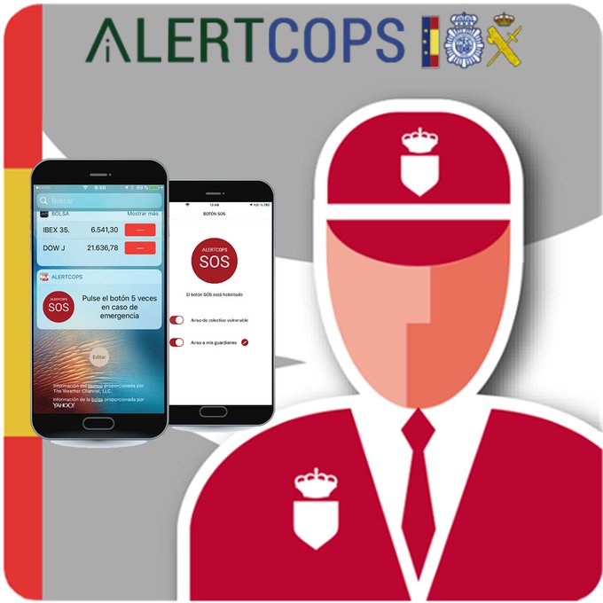 guardiacivil's tweet photo. 🆘#Alertcops te ayuda. Un botón, una pulsación y nuestros #ProfesionalesSanitarios estarán más seguros.  

Con este servicio se pretende poder tener una alerta urgente con un simple clic en nuestro dispositivo móvil.   ℹ️Toda la Info aquí 👇

https://t.co/G8SW3kaIFB https://t.co/9buSYhtobU