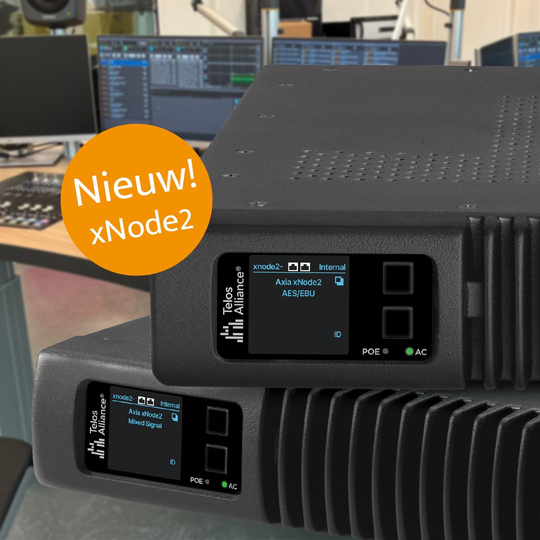 tripleaudio's tweet photo. Nieuw | Telos Alliance xNode2 ✨
De @TelosAlliance  Alliance xNode is een veel gebruikt apparaat in de wereld van AoIP. Door de ondersteuning van SMPTE ST2022-7 kan deze robuuste bouwsteen er weer een flinke tijd tegen aan!

#TripleAudio #techinnovation #innovation #engineering https://t.co/F2NaPuLeEP