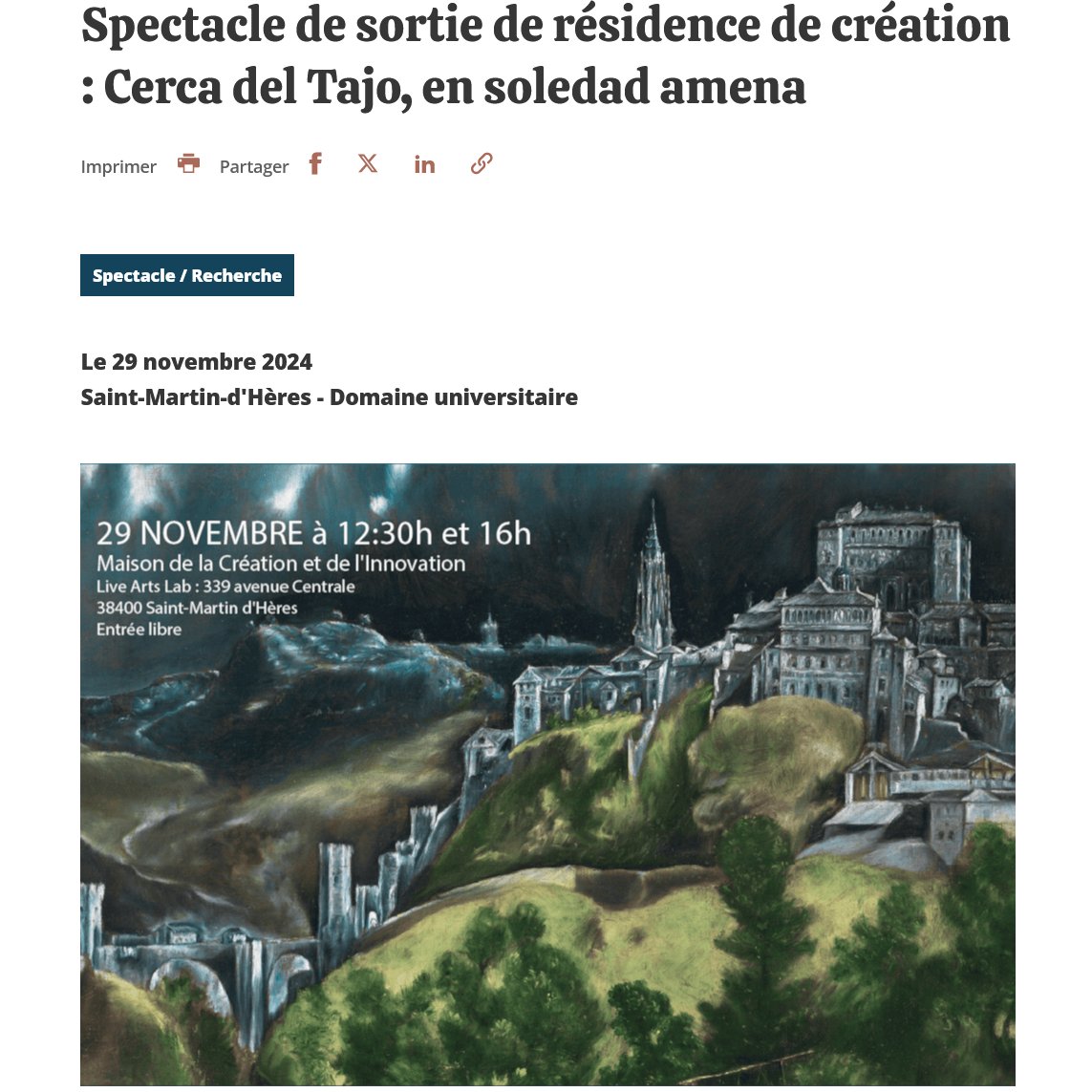 🎭Un voyage vers la Renaissance, à travers un paysage sonore poétique et musical pour évoquer avec nostalgie l'harmonie entre l'homme et la nature.
🗓️29 novembre 2024
📍Maison de la Création et de l'Innovation, Live Arts Lab
↪️Info+ : bit.ly/4hZggO5