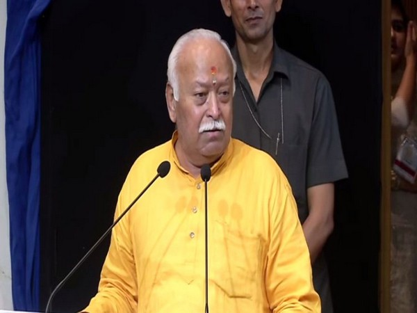 ANI's tweet photo. RSS Chief Mohan Bhagwat to release 'बनाएँ जीवन प्राणवान' book at Multipurpose Hall in North Campus, University of Delhi today. 

Swami Avdheshanand Giri Maharaj, Acharya Mahamandaleshwar of Juna Akhara, and Prof Yogesh Singh, Vice-Chancellor of the University of Delhi will also be present. 

(file pic)