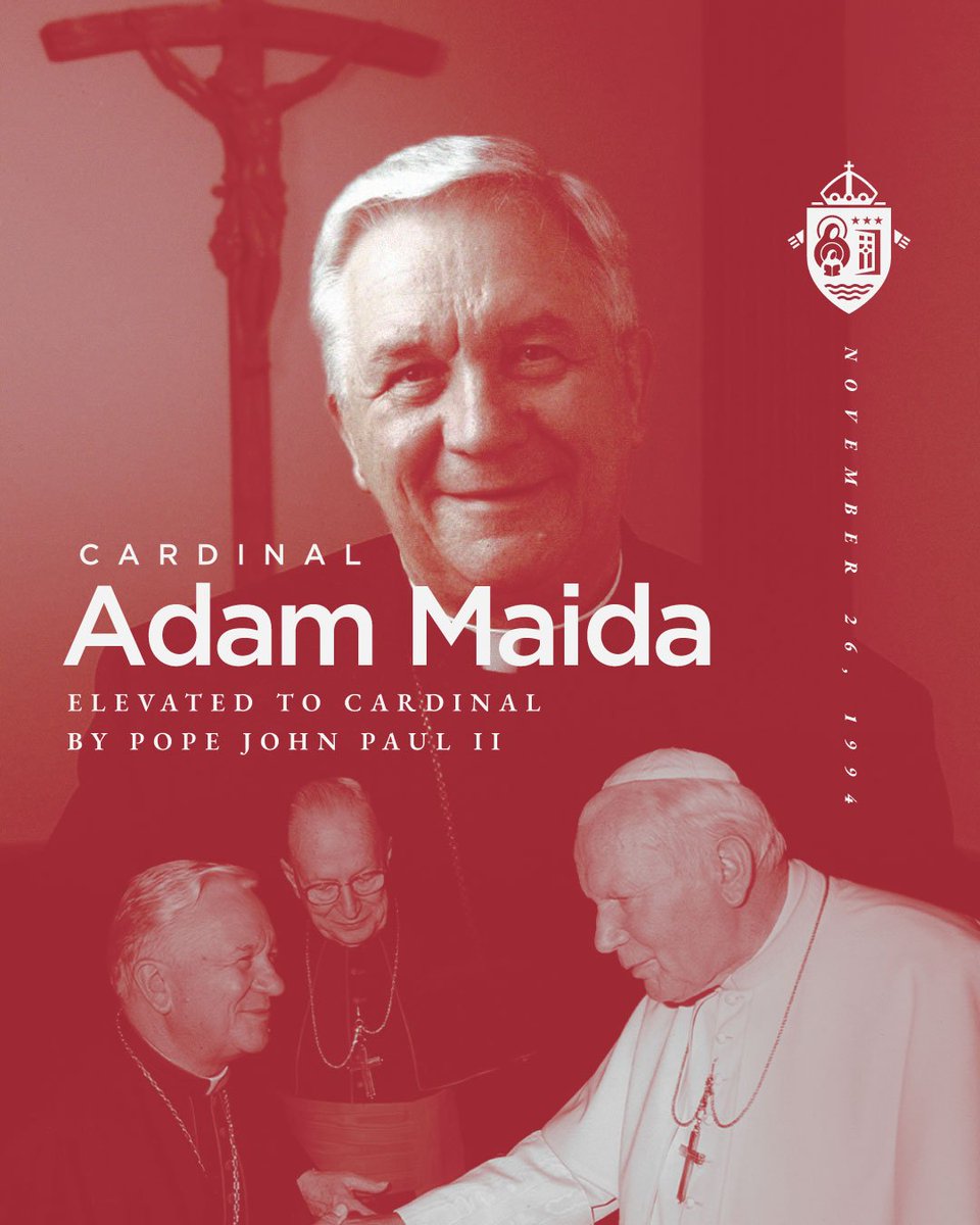 On this day in 1994, then-Archbishop Adam Maida was elevated to the Sacred College of Cardinals by Pope John Paul II.

Please join us in offering prayers of thanksgiving and gratitude for Cardinal Maida's thirty years of service to the universal Church.