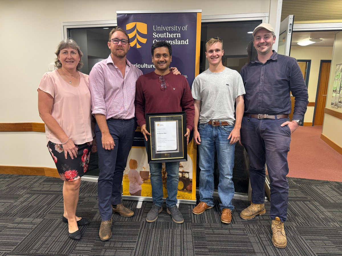 Ag Tech Adoption (@agadoption) on Twitter photo Farewell & many thanks to Dr Santosh Mali who is returning to India after a 6 month fellowship as part of our @GRDC and <a href="/sqnnswhub/">SQNNSW Innovation Hub</a> 'Changing the Game' Ag Tech project. The expertise & knowledge he shared with us was invaluable, we look forward to future opportunities. <a href="/unisqaus/">University of Southern Queensland</a> Farewell & many thanks to Dr Santosh Mali who is returning to India after a 6 month fellowship as part of our @GRDC and <a href="/sqnnswhub/">SQNNSW Innovation Hub</a> 'Changing the Game' Ag Tech project. The expertise & knowledge he shared with us was invaluable, we look forward to future opportunities. <a href="/unisqaus/">University of Southern Queensland</a>