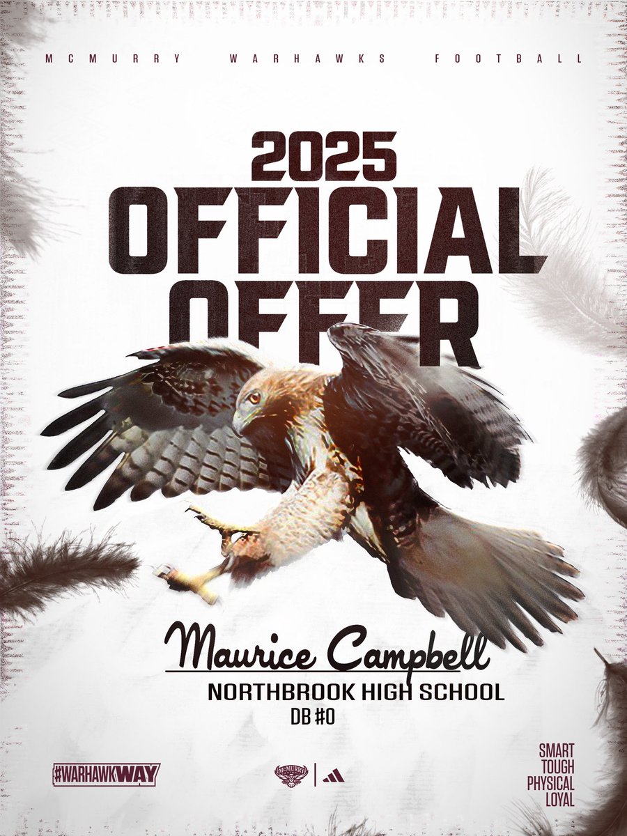 Maurice Campbell (@tre_reese11) on Twitter photo So blessed to receive my second offer from <a href="/McMURRYFOOTBALL/">McMURRY FOOTBALL</a> huge thanks to <a href="/kjkelley_1/">KJ Kelley</a> #AGTG really appreciate this opportunity.
<a href="/NHS_Raiders1/">Northbrook Football</a>
<a href="/NHSFBRecruiting/">NHS Raiders Football Recruiting</a>
<a href="/letsbegreatfb/">Let’s Be Great Football,LLC</a> So blessed to receive my second offer from <a href="/McMURRYFOOTBALL/">McMURRY FOOTBALL</a> huge thanks to <a href="/kjkelley_1/">KJ Kelley</a> #AGTG really appreciate this opportunity.
<a href="/NHS_Raiders1/">Northbrook Football</a>
<a href="/NHSFBRecruiting/">NHS Raiders Football Recruiting</a>
<a href="/letsbegreatfb/">Let’s Be Great Football,LLC</a>