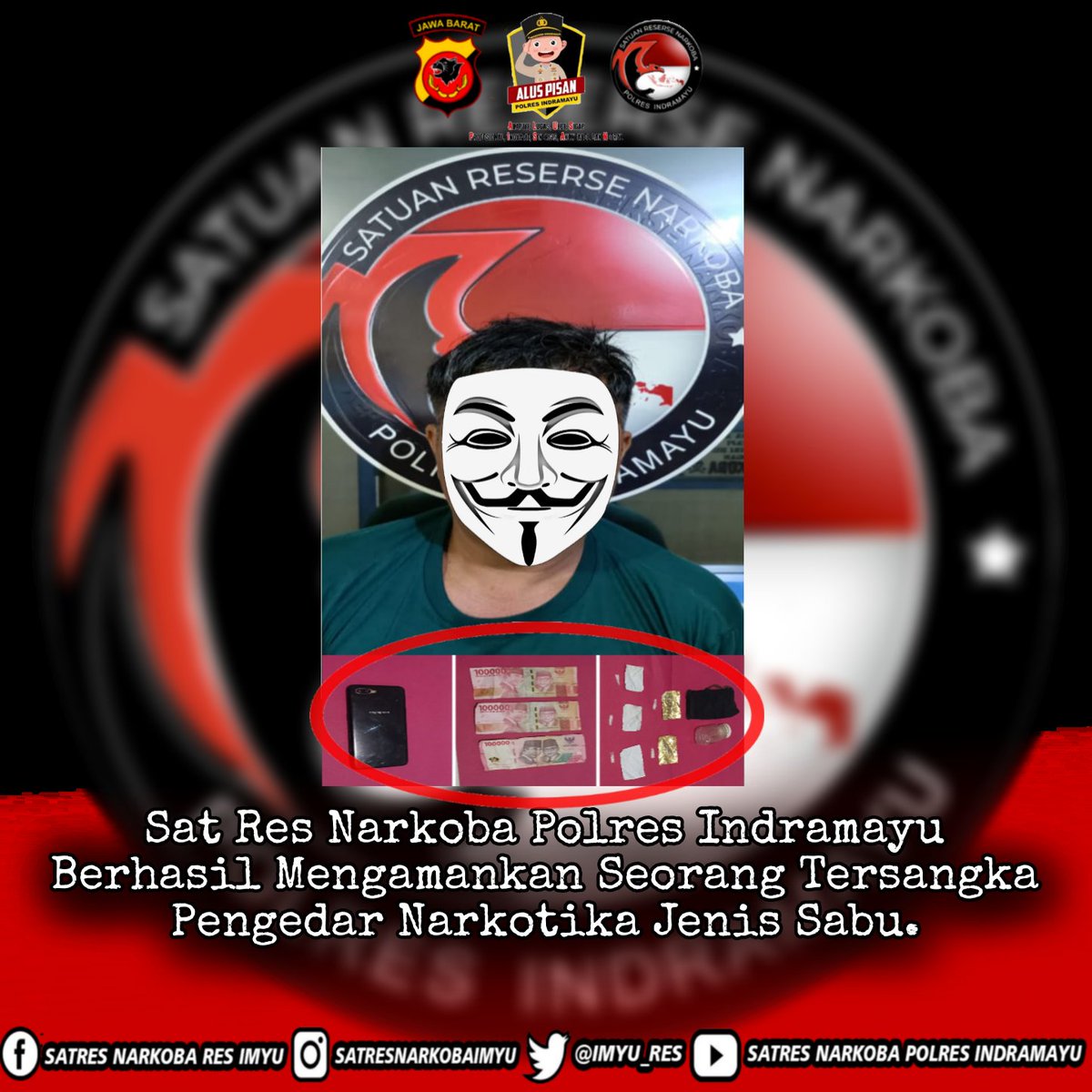 Sat Res Narkoba Polres Indramayu Berhasil Mengamankan Seorang Tersangka Pengedar Narkotika Jenis Sabu 

@ditnarkobajabar
#ditnarkobajabar #satresnarkobaindramayu #polresindramayu