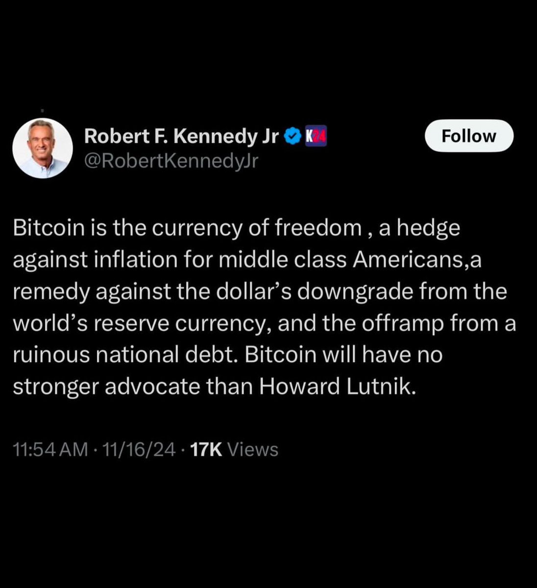 The world revolves around bitcoin now tell me why as a US citizen you don’t invest in bitcoin or own any bitcoin the future is already pointing towards bitcoin and the whole world is embracing bitcoin is not too late to start send a message to start your crypto journey