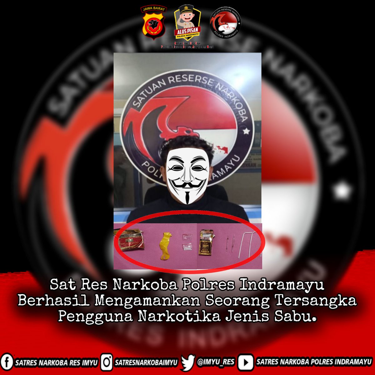 Sat Res Narkoba Polres Indramayu Berhasil Mengamankan Seorang Tersangka Pengguna Narkotika Jenis Sabu 

@ditnarkobajabar
#ditnarkobajabar #satresnarkobaindramayu #polresindramayu