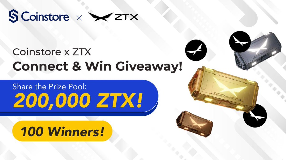 Coinstore (@coinstoreexc) on Twitter photo ๐ Coinstore x ZTX (<a href="/ZTXofficial/">ZTX</a>) Connect & Win Giveaway! ๐
๐ 1๏ธโฃ0๏ธโฃ0๏ธโฃWinners to Share 2๏ธโฃ0๏ธโฃ0๏ธโฃ,0๏ธโฃ0๏ธโฃ0๏ธโฃZTX! ๐
๐ Nov 26th, 12:00 - Dec 6th, 12:00 UTC+8
โญ๏ธ Participate in the Giveaway NOW!
gleam.io/JW7DW/coinstorโฆ
Tips to increase your chances of winning:
โก๏ธ Complete all tasks ๐ Coinstore x ZTX (<a href="/ZTXofficial/">ZTX</a>) Connect & Win Giveaway! ๐
๐ 1๏ธโฃ0๏ธโฃ0๏ธโฃWinners to Share 2๏ธโฃ0๏ธโฃ0๏ธโฃ,0๏ธโฃ0๏ธโฃ0๏ธโฃZTX! ๐
๐ Nov 26th, 12:00 - Dec 6th, 12:00 UTC+8
โญ๏ธ Participate in the Giveaway NOW!
gleam.io/JW7DW/coinstorโฆ
Tips to increase your chances of winning:
โก๏ธ Complete all tasks