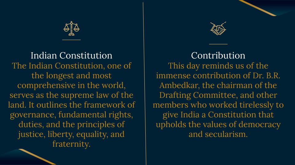 Today, on the occasion of Samvidhan Diwas (Constitution Day), the morning assembly was conducted by the AIR NOMADS house under the able guidance of Ms. Neeru. The event was well-organized and focused on instilling awareness and respect for the Indian Constitution among students.
