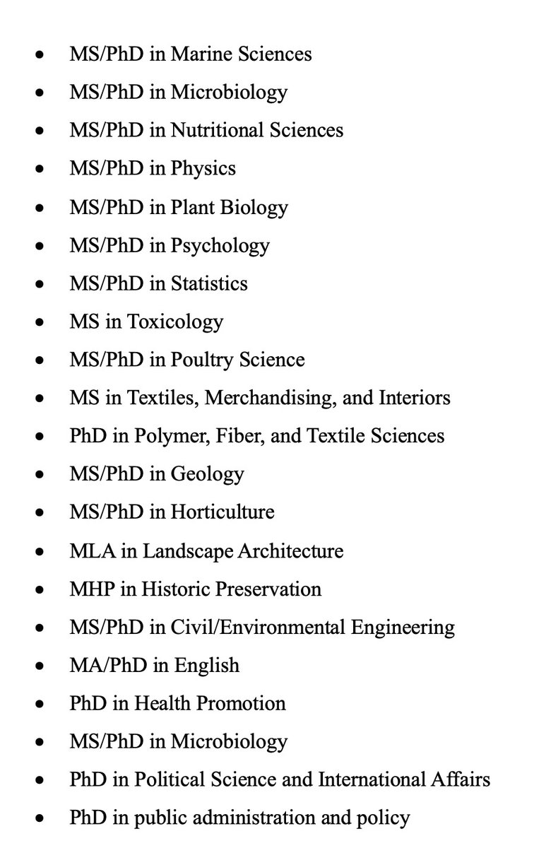FinaNapoleon's tweet photo. 50+ funded graduate programs at the University of Georgia. 
You are welcome 🥰

RT https://t.co/UUEoi8WuHF