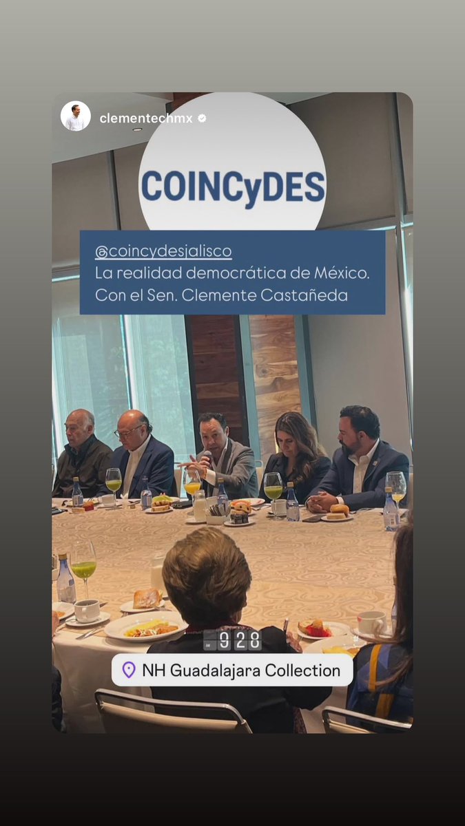 El día de hoy estuvimos en <a href="/COINCyDESmx/">COINCyDES</a> en compañía del Senador <a href="/ClementeCH/">Clemente Castañeda H</a> hablando del La realidad democrática de México.