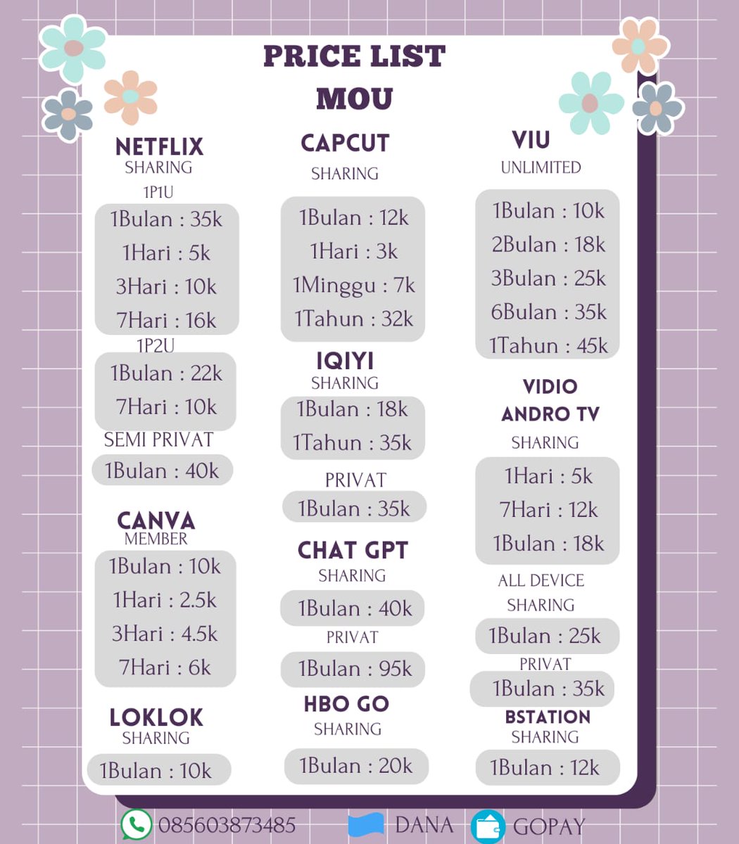 Yuk sini! aku open hari ini🫶
wa.me/6285603873485