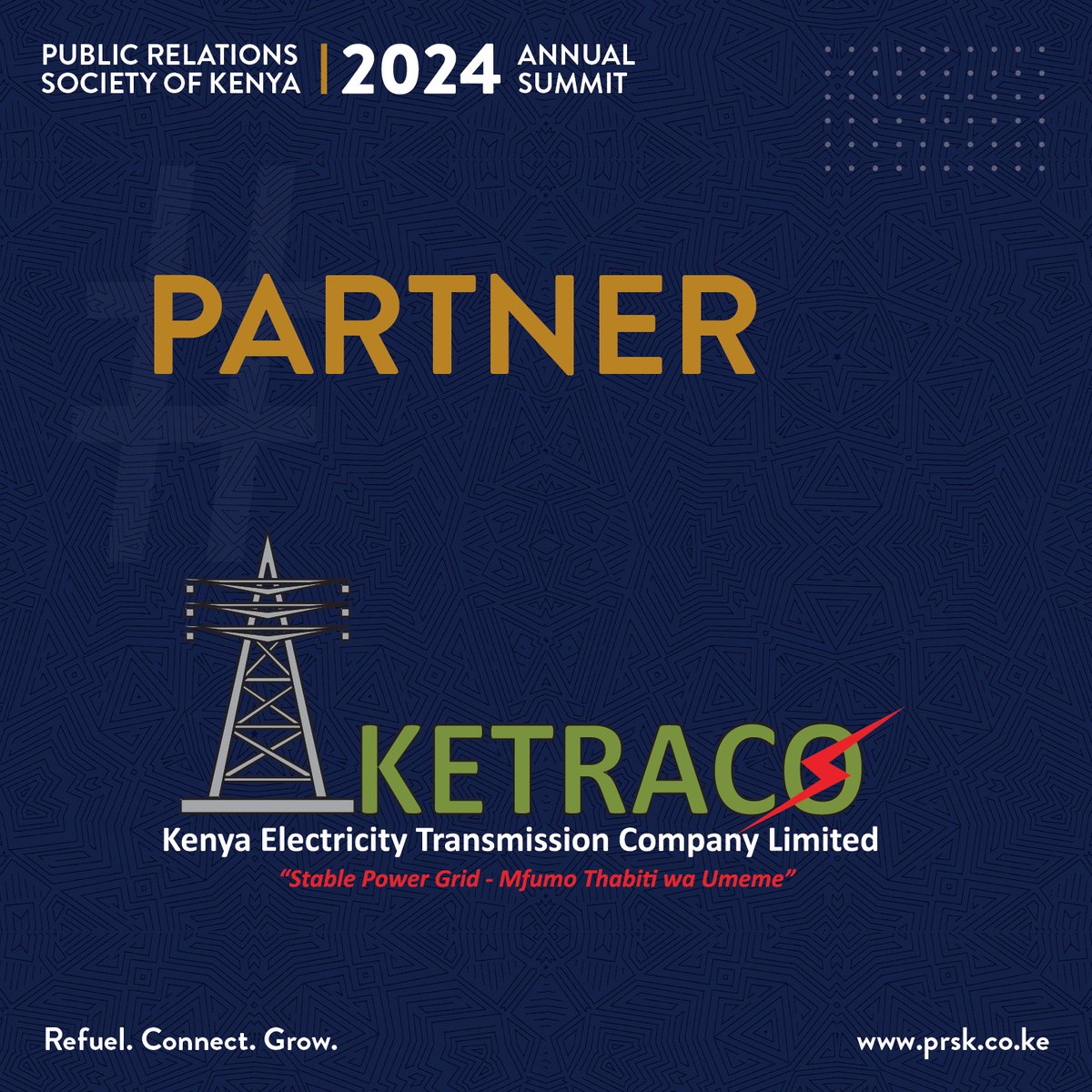 KETRACO1's tweet image. We are proud to partner with the #PRSKSummit2024, where innovation, leadership, and industry transformation take centre stage. 

Tukutane Homa Bay! Let’s #Refuel, #Connect, &amp;amp; #Grow as we work together to shape a brighter future.

#PRSKSummit2024 #KETRACO #Leadership