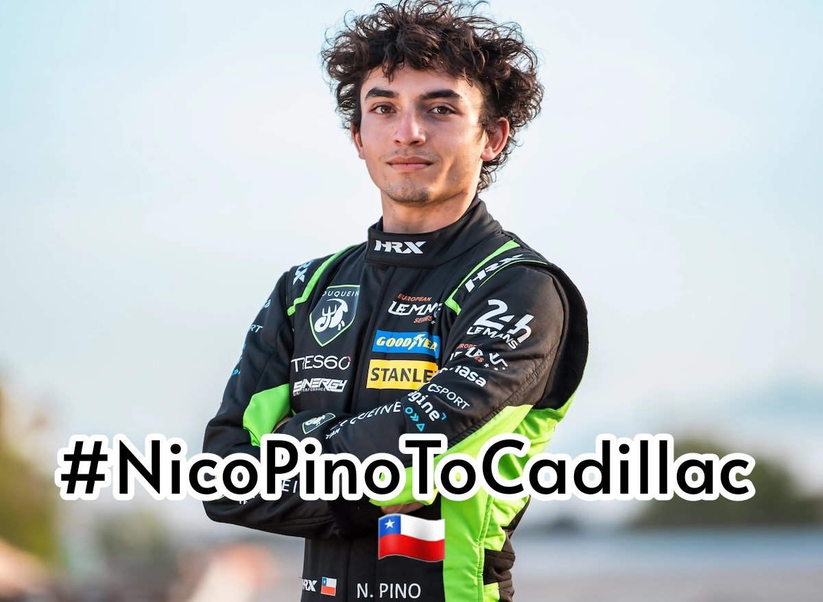 Gabriel22078034's tweet photo. De Chile para el mundo automotor: Nicolas Pino🇨🇱 #NicoPinoToCadillac https://t.co/l9u8HVzYUD