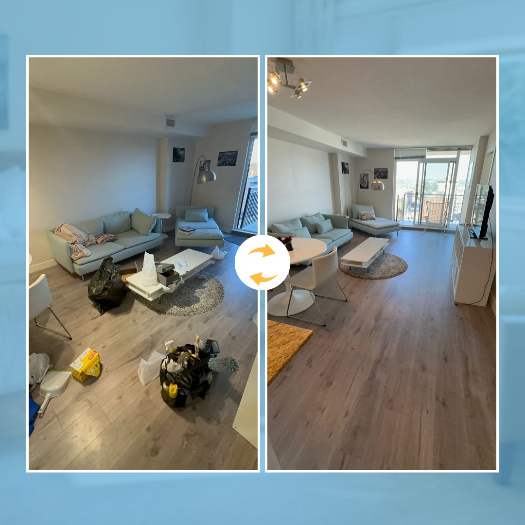 From chaos to calm! 🌼✨ Our living room transformation showcases how a little cleaning can create a big impact on your home’s atmosphere.  
☎️858-879-1341
💻 pacificshinecleaners.com