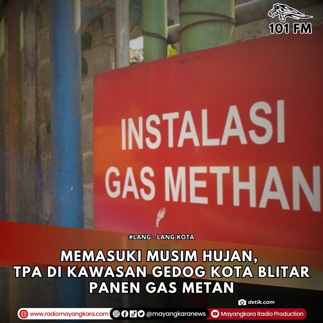 Memasuki musim hujan, TPA di kawasan Gedog Kota Blitar panen gas metan.
instagram.com/p/DC0lD2eyTEW/…