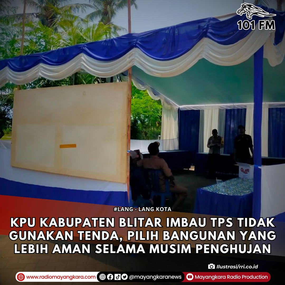 Antisipasi  cuaca buruk di musim hujan, KPU Kabupaten meminta TPS Pilkada 2024  berada di bangunan yang aman dan tidak mendirikan tenda.
instagram.com/p/DC0eEYwSSRW/…