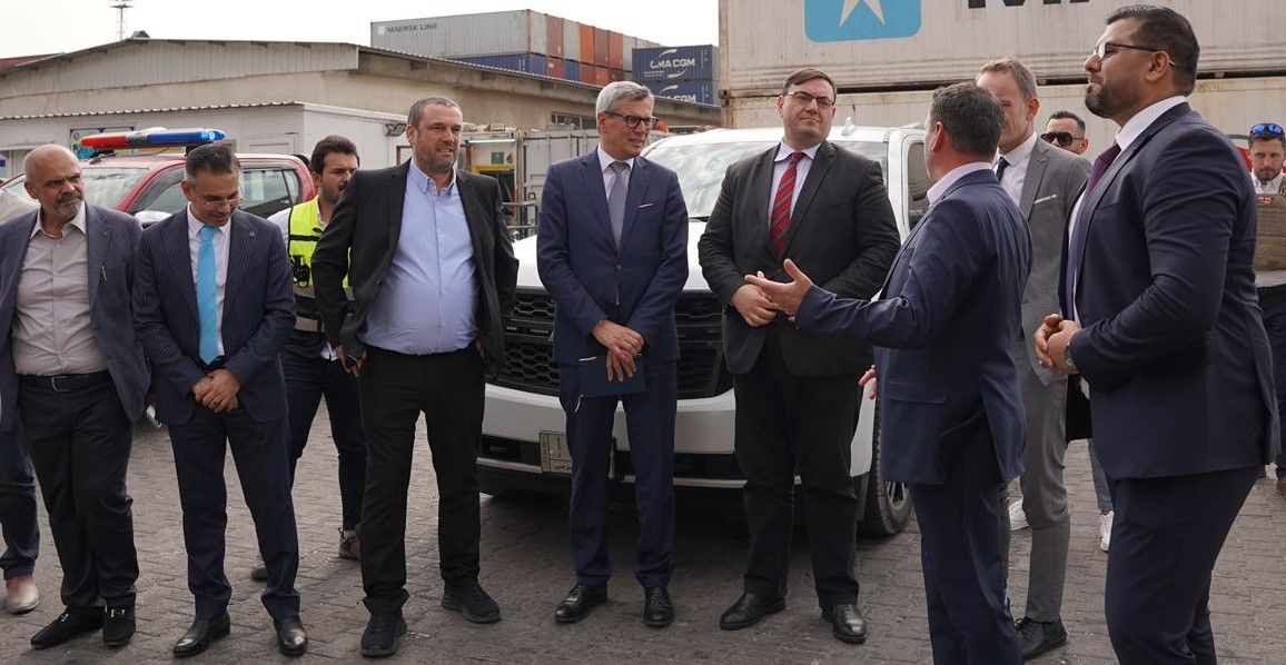 The Ambassador of the Republic of Austria, HE Andrea Nasi and Mr. Herwig Neuper, Commercial Counsellor visited our Iraq Container Terminal at Umm Qasr Port, where they were briefed on the new equipment &amp; infrastructure investments that #Gulftainer's making to the terminal assets.