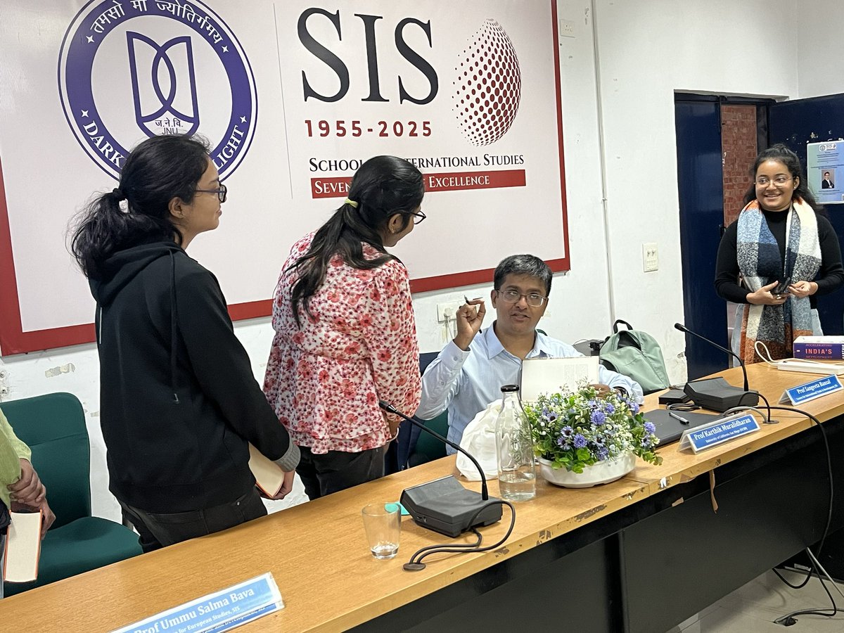 It was great to listen <a href="/karthik_econ/">Karthik Muralidharan</a> about his recent book at JNU…