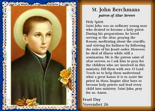 catholicnews1's tweet image. St. John Berchmans would Pray the Stations of the Cross Barefoot! Patron of #Altar Servers and Young People - Saint of November 25
catholicnewsworld.com/2024/11/st-joh…