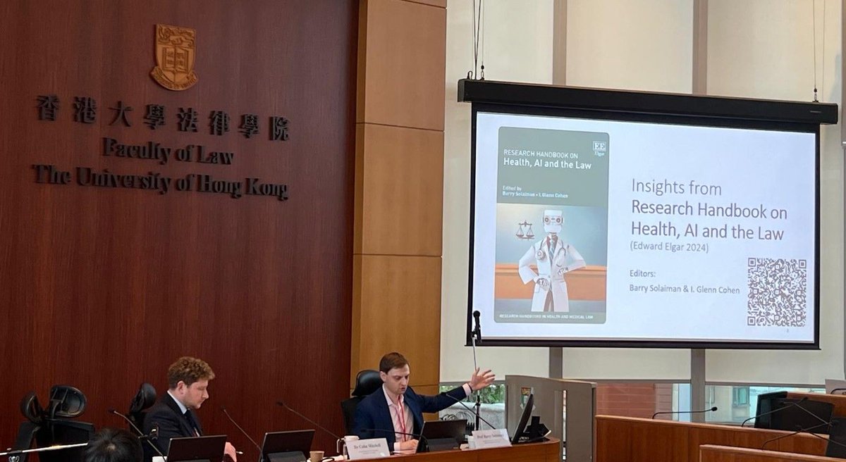 ProfBarrySol's tweet photo. 💼 Fantastic to collaborate with leading minds at the HKU Centre for Medical Ethics and Law (@HKUCMEL) conference on 'Governing the Real-World Application of #Medical #AI.' My talk, 'A #GCC Approach Towards #Regulating the #Lifecycle of Healthcare AI,' tackled how #Qatar, #SaudiArabia, and the #UAE are regulating AI in healthcare 💡 These countries are:
🚀 Hoping to guide innovation through R&D regulations
🛡️ Ensuring safety with AI-based medical device oversight
⚖️ Navigating ethics in AI-powered clinical practice
⚡ A BIG point of debate - How much #EXPLAINABILITY is actually needed from #AI to ensure informed #consent? I sense a lot more coming in this area down the line 🛣
🔬 So much learnt from the talks of Sara Gerke (@gerke_sara) , Vera Lucia RAPOSO (@Vera_Lucia_Rap), Oliver Quick, Li (Stephen) DU, Colin Mitchell (@_MitchellCR), Tom Goffin (@tom_goffin), Prof. Timo Minssen (@TiMinCeBIL), Boris Babic, Tanya Brigden and many other experts.
🌟 A big thanks to the CMEL team for bringing everyone together again (Gilberto K.K. Leung (@leung_gilbert), Eric C. Ip, Calvin W.L. Ho (@CalvinWLHo), Jane Or, Candy Ip, Craig Purshouse).
#AIinHealthcare #HealthLaw #MedicalAI #AIRegulation #ClinicalPractice #MedTech #HealthcareInnovation #EthicsInAI #GCCLeadership #QatarAI #SaudiAI #UAEAI #LegalInnovation #HealthPolicy #GlobalHealth #FutureOfHealthcare #AIAndGovernance #RegulatingAI #LeadershipInLaw #EmergingTechnologies