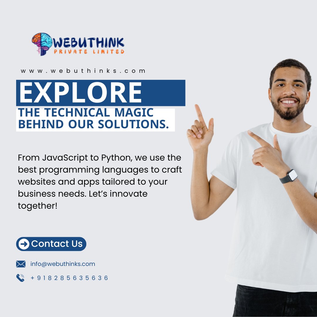 webuthinkpvtltd's tweet image. Tech That Powers Success!

#WebuThinkTech #ProgrammingExperts #DigitalSolutions #WebDevelopment