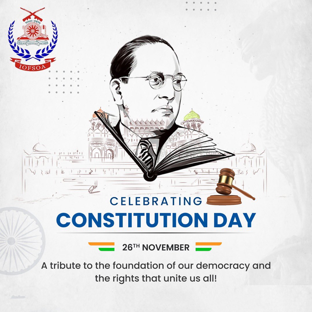 iofsoa's tweet photo. Honoring the Spirit of Democracy: Celebrating Constitution Day, 26th November! 🇮🇳📜 #ConstitutionDay #WeThePeople #DemocracyInAction #IOFSOA #IOFSOfficerAssociation https://t.co/yGCGb34M54