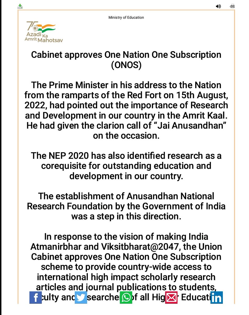 ydnad0's tweet photo. Approval of the "One nation one subscription" policy by Indian Cabinet is a step forward in the right direction to make scientific knowledge accessible. However, the problem of open access publication costs - a huge financial burden for Indian researchers - remains unresolved + https://t.co/XhQSZYrAxm