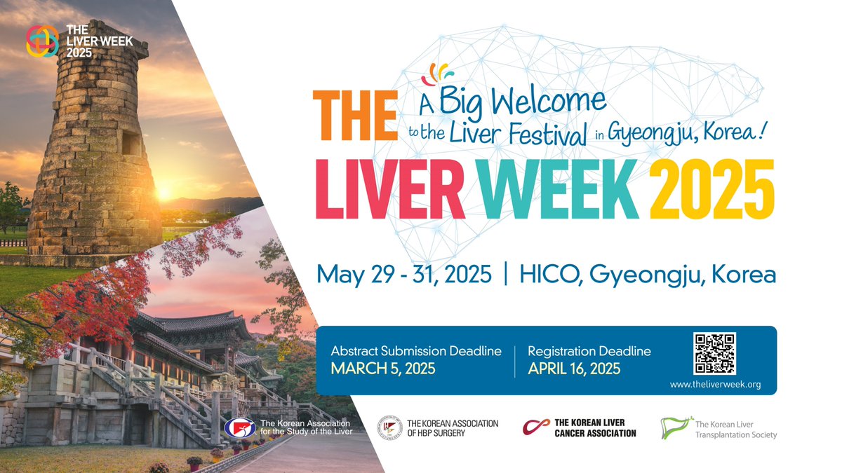 [The Liver Week 2025] We Are Open!
theliverweek.org/2025/main.php