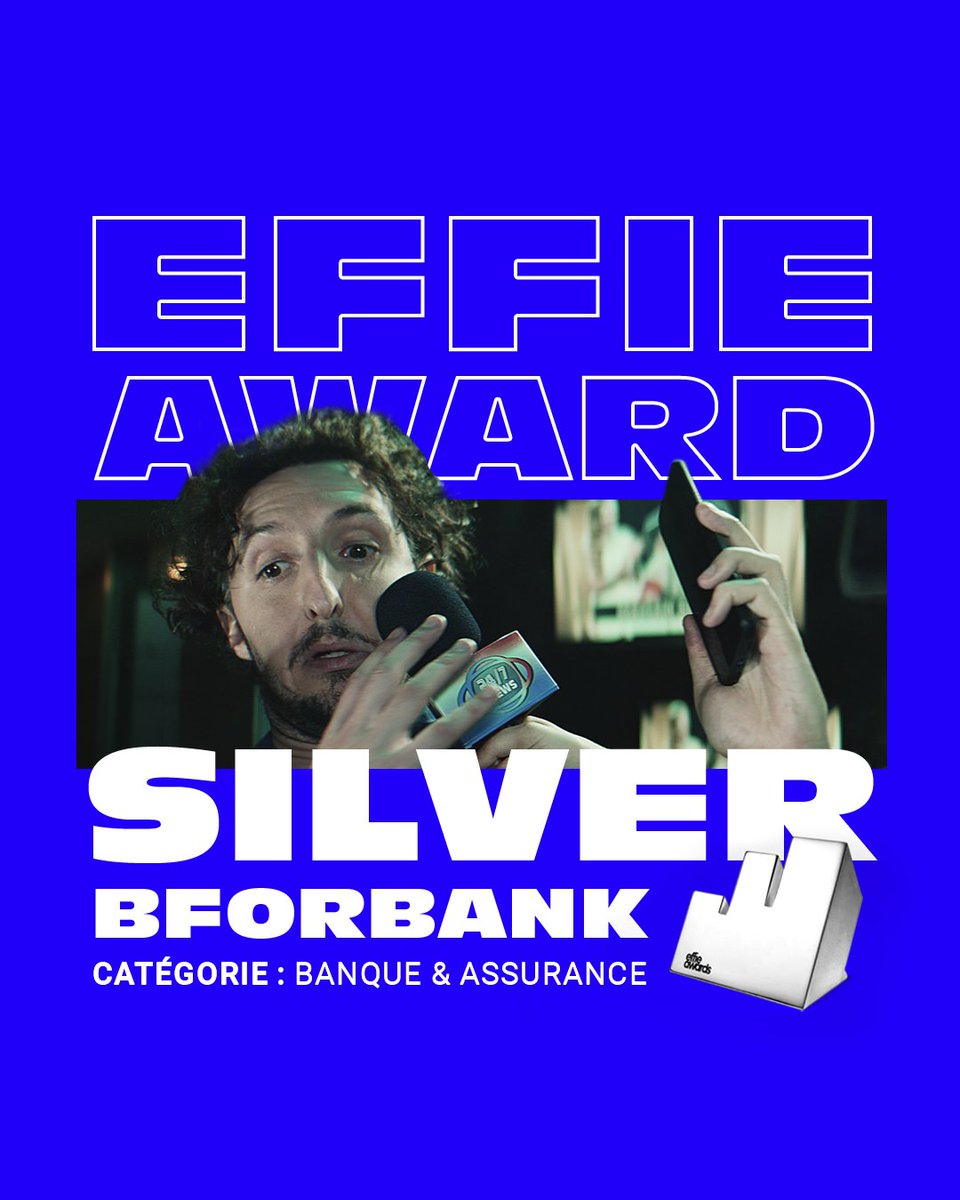 Steveagency's tweet photo. From Pipeau d’Or to Effie. 

🙏 @EffieAwards @Bforbank https://t.co/w5x1TiHLHR