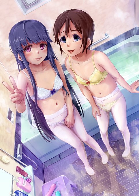 偶然のいい風呂の日♪リン&恵那にょう 