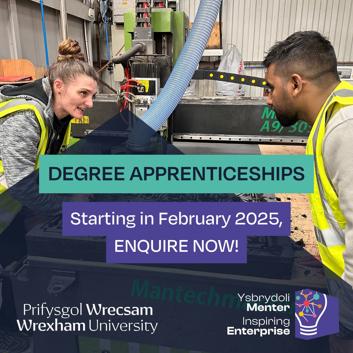 Enterprise & Innovation Wrexham University (@enterprisewu) on Twitter photo π Empower Your Workforce with Degree Apprenticeships! π
Wrexham University is offering fully funded Degree Apprenticeships starting February 2025! Limited spaces available β Contact Chloe Huxley: Chloe.Huxley@wrexham.ac.uk. π Empower Your Workforce with Degree Apprenticeships! π
Wrexham University is offering fully funded Degree Apprenticeships starting February 2025! Limited spaces available β Contact Chloe Huxley: Chloe.Huxley@wrexham.ac.uk.