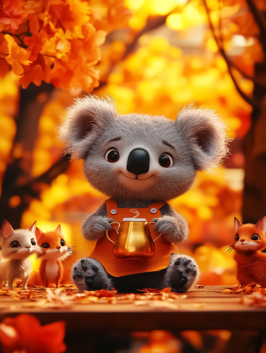 TYZU's tweet image. Autumn Critter Café
Just a koala and friends brewing up cozy vibes! 🍂🎉 "Life is too short for bad coffee!" Join the sip squad and let us know your favorite brew! #coffee ☕️