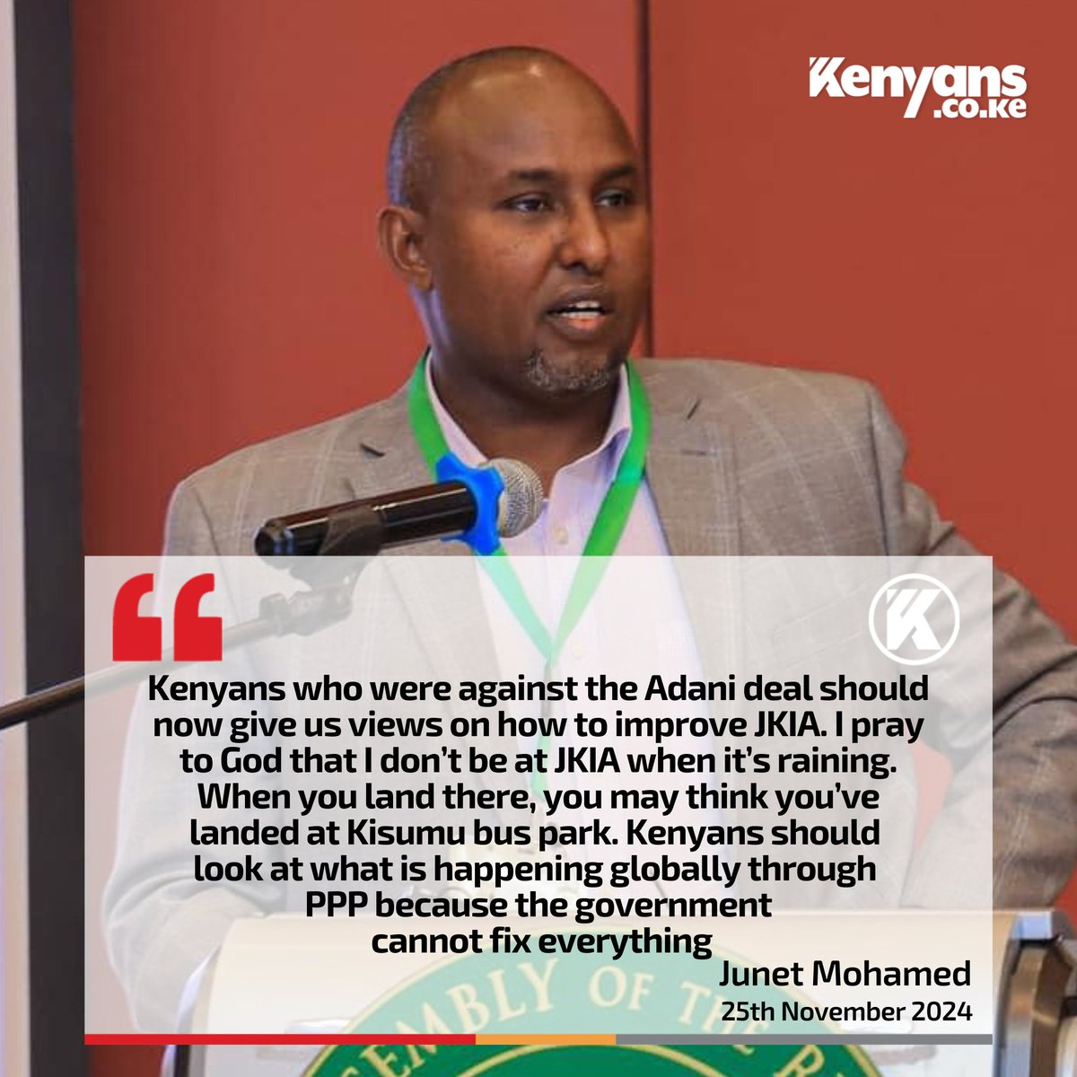 Kenyans who were against the Adani deal should now give us views on how to improve JKIA - Junet Mohamed