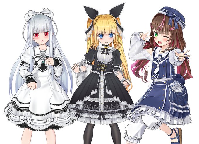 ウチのロリィタと言えそうな3人 #黒柚式 