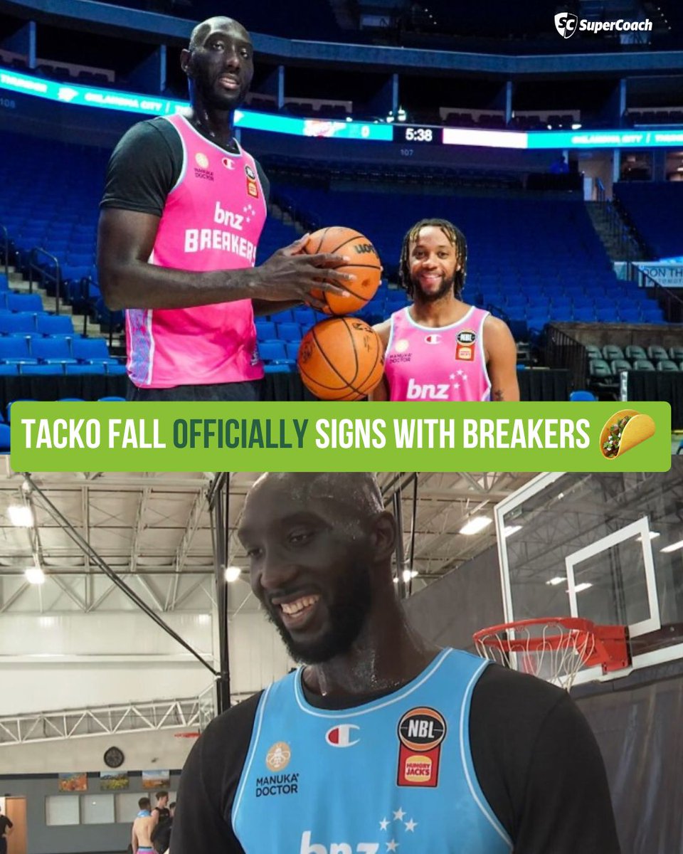 SuperCoachHoops's tweet photo. It's Tacko time ⌛️

Stand by for his addition to the platform.

Details: https://t.co/3EnS0UubNY 

📷: @NZBreakers #SuperCoach #NBL #TackoFall https://t.co/2aCxpD91wF