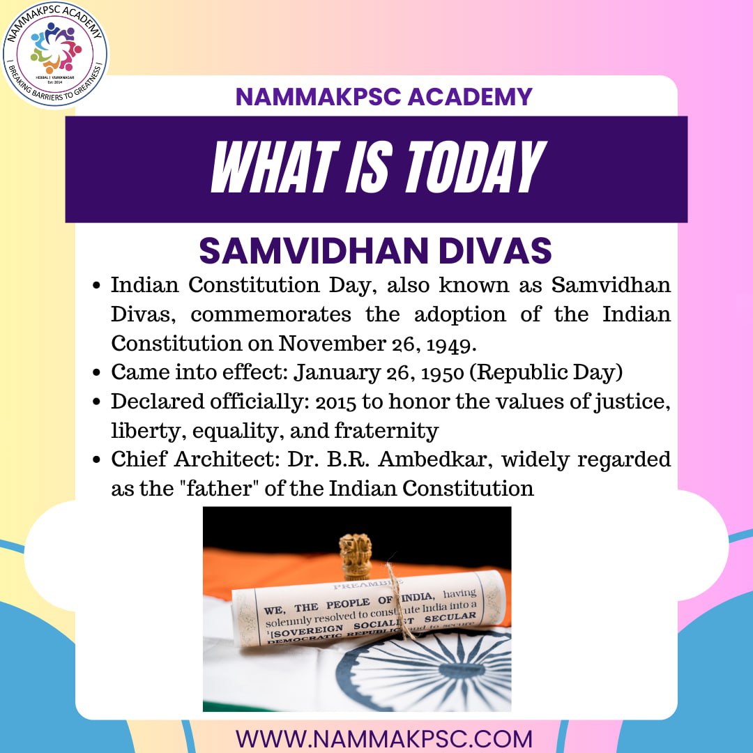 nammakpsc's tweet image. Samvidhan Diwas 

#SamvidhanDivas2024 #constitu