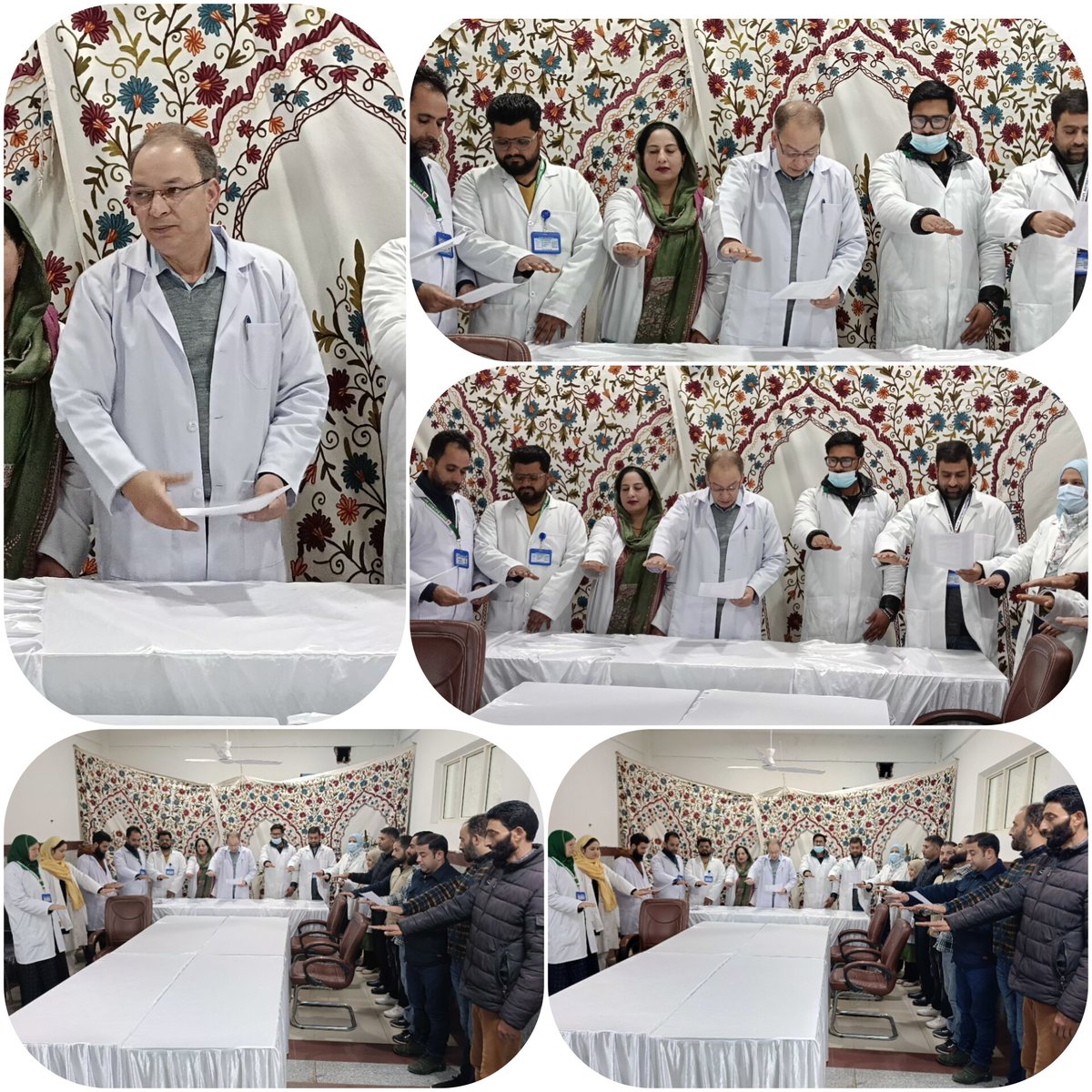 DHBandipora's tweet photo. #SamvidhanDiwas
Employees in District Hospital Bandipora pledged to uphold the values of the Indian Constitution on Constitution Day, reaffirming their commitment to justice, equality, and liberty.
#ConstitutionDay #SamvidhanDivas #Bandipora #PledgeForIndia https://t.co/m2SKdUDsU5