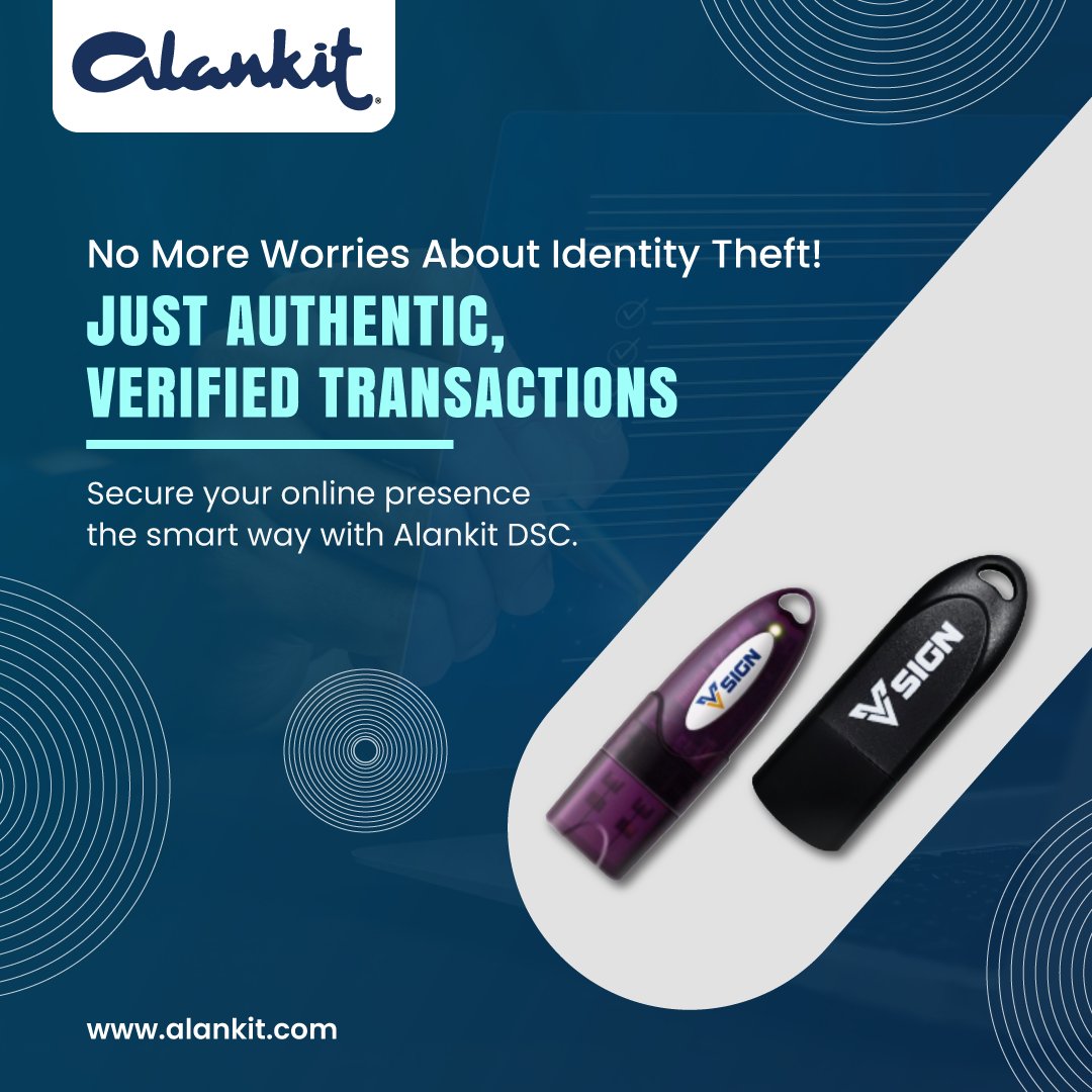 alankit_limited's tweet image. With Digital Signature Certificates, enjoy effortless and secure authentication. Protect your business and documents while staying ahead in the digital race.
.
.
#Alankit #DigitalSignatureCertificate #VerifiedAuthentication #DSCSolutions #DigitalSecurity #AlankitLimited